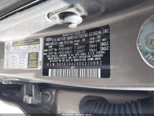Aukcja sprzedaży 2013 Kia Sorento Lx V6, vin: 5XYKTDA29DG310882, numer aukcji: 44958482