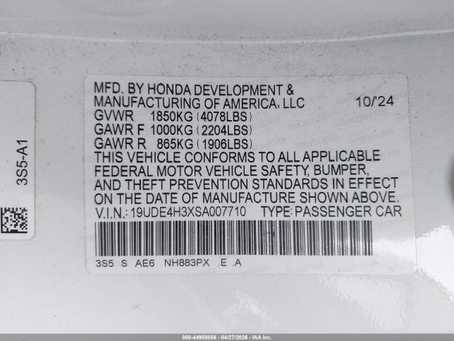 Acura Integra A-spec 2025 19UDE4H3XSA007710 Image 9