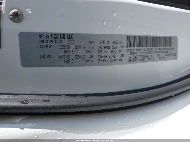 44958945 :رقم المزاد ، 2C4RC1EG7JR358469 vin ، 2018 Chrysler Pacifica Touring L Plus مزاد بيع