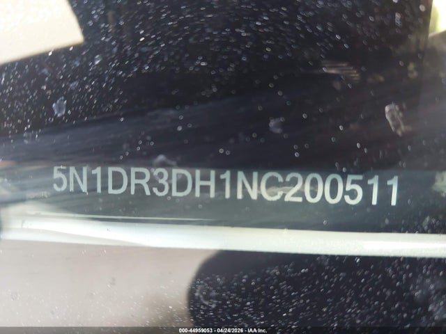 Продаж на аукціоні авто 2022 Nissan Pathfinder Platinum 2wd, vin: 5N1DR3DH1NC200511, номер лоту: 44959053