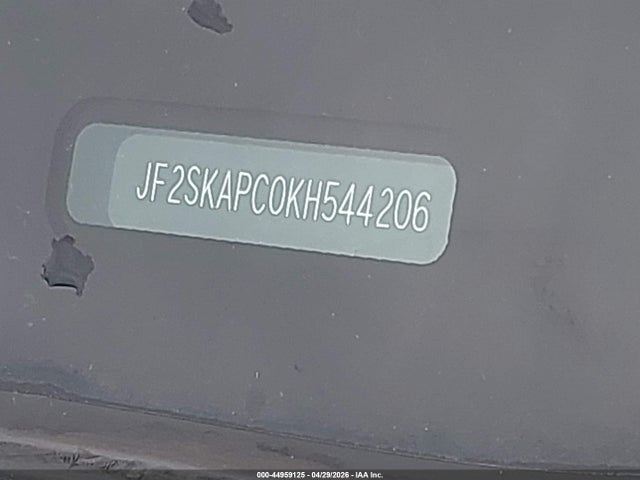 2019 Subaru Forester Sport მანქანა იყიდება აუქციონზე, vin: JF2SKAPC0KH544206, აუქციონის ნომერი: 44959125