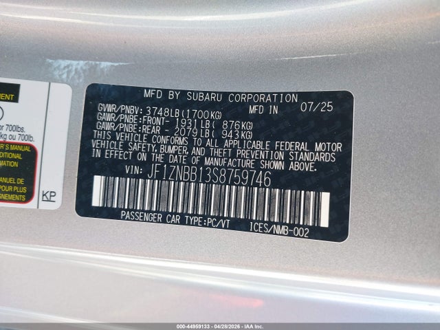 JF1ZNBB13S8759746 Toyota GR 86