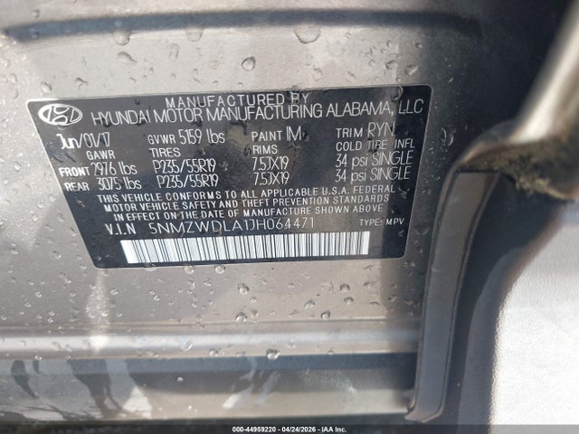 Aukcja sprzedaży 2018 Hyundai Santa Fe Sport 2.0t Ultimate, vin: 5NMZWDLA1JH064471, numer aukcji: 44959220