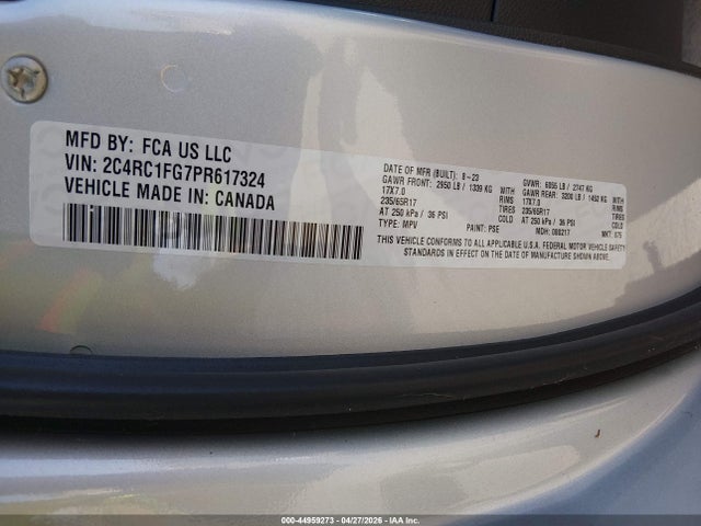 Chrysler Pacifica Touring 2023 2C4RC1FG7PR617324 Image 9