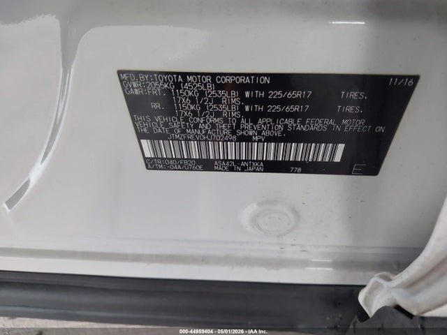 Toyota RAV4 LE 2017 JTMZFREV0HJ702498 Image 9