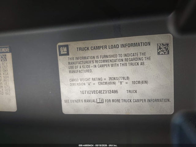 Aukcja sprzedaży 2014 Gmc Sierra 1500 Slt, vin: 1GTV2VEC4EZ312406, numer aukcji: 44959424