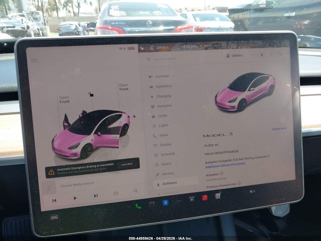 Продаж на аукціоні авто 2023 Tesla Model 3 Rear-wheel Drive, vin: 5YJ3E1EA7PF608129, номер лоту: 44959426