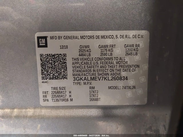 GMC Terrain Sle 2019 3GKALMEV7KL260834 Image 9