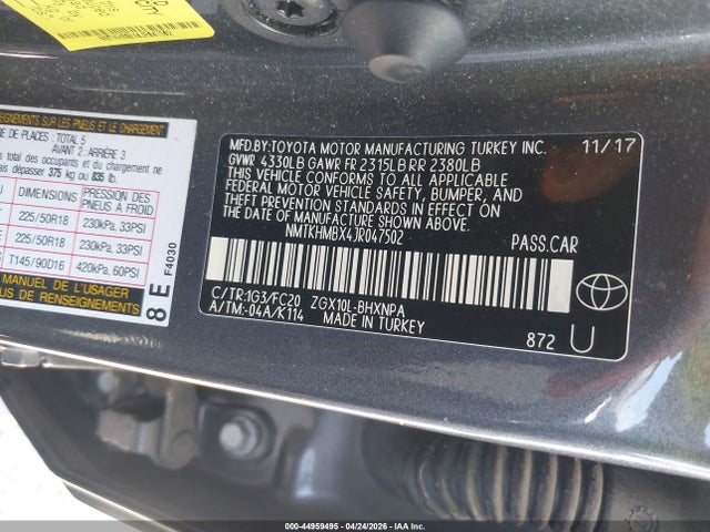NMTKHMBX4JR047502 Toyota C-hr Xle Premium