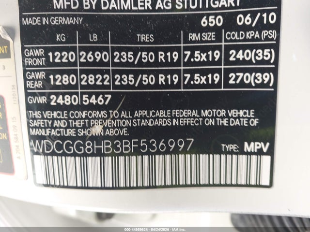 Продаж на аукціоні авто 2011 Mercedes-benz Glk 350 4matic, vin: WDCGG8HB3BF536997, номер лоту: 44959628