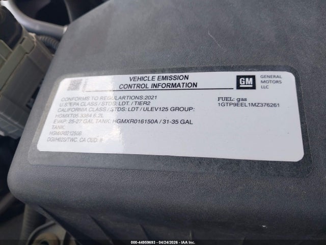 44959693 :رقم المزاد ، 3GTP9EED4MG430368 vin ، 2021 Gmc Sierra 1500 4wd  Short Box At4 مزاد بيع