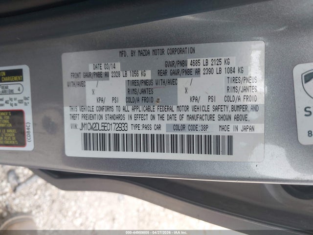Aukcja sprzedaży 2014 Mazda Mazda5 Grand Touring, vin: JM1CW2DL5E0172933, numer aukcji: 44959805