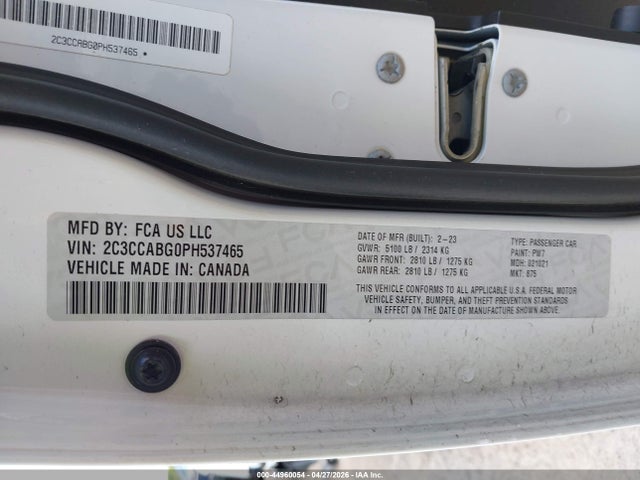 2023 Chrysler 300 მანქანა იყიდება აუქციონზე, vin: 2C3CCABG0PH537465, აუქციონის ნომერი: 44960054