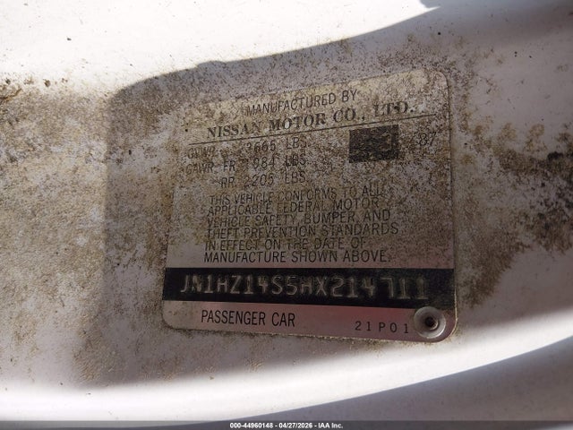 Продажа на аукционе авто 1987 Nissan 300zx, vin: JN1HZ14S5HX214711, номер лота: 44960148
