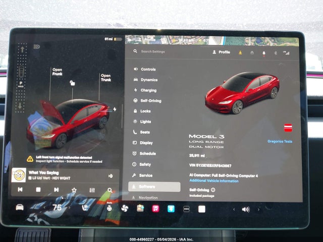 Aukcja sprzedaży 2024 Tesla Model 3 Long Range Dual Motor All-wheel Drive, vin: 5YJ3E1EBXRF843667, numer aukcji: 44960227