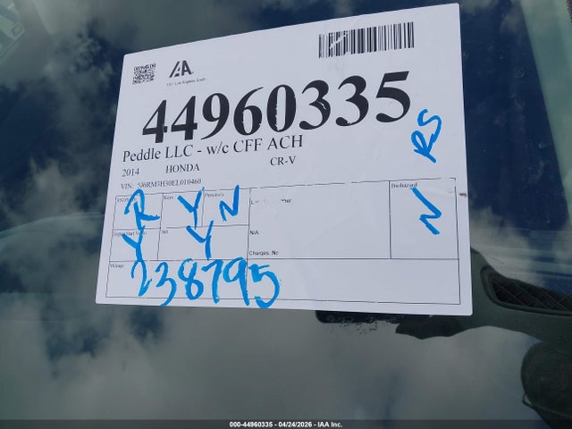5J6RM3H30EL010460 Honda CR-V LX