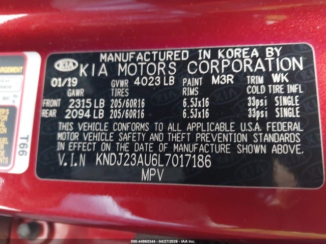 KNDJ23AU6L7017186 KIA SOUL S