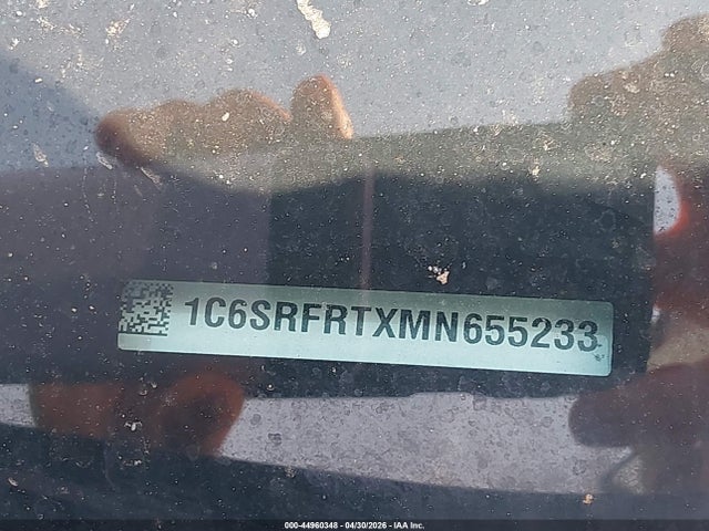 Продаж на аукціоні авто 2021 Ram 1500 Laramie  4x4 6'4 Box, vin: 1C6SRFRTXMN655233, номер лоту: 44960348