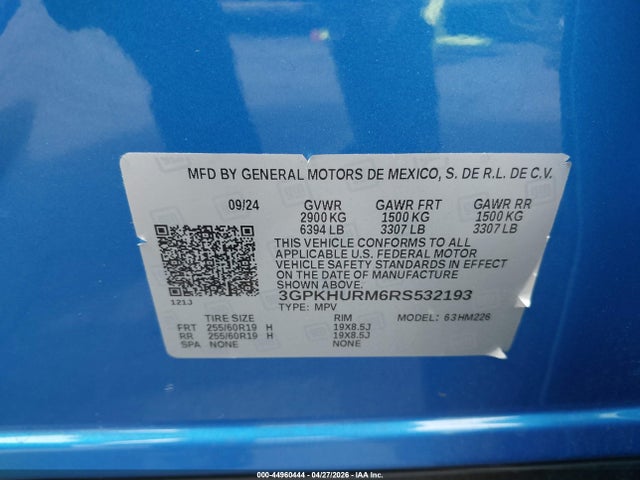 3GPKHURM6RS532193 Honda Prologue Ex