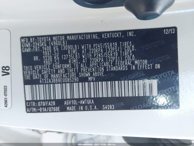 Toyota VENZA LE 2014 4T3ZA3BB8EU085290 Image 9