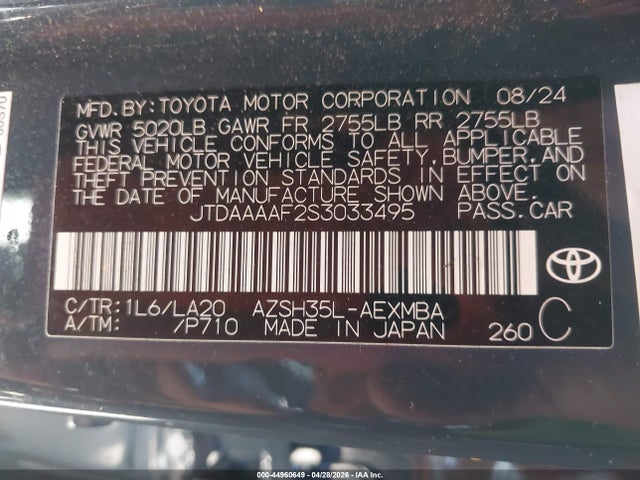 Toyota Crown Xle 2025 JTDAAAAF2S3033495 Image 9
