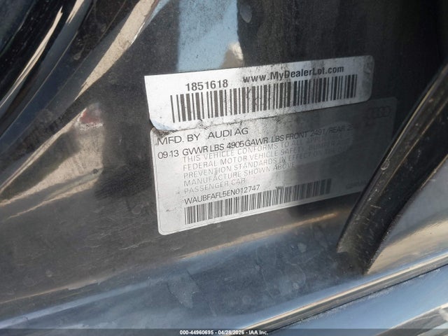 Aukcja sprzedaży 2014 Audi A4 2.0t Premium, vin: WAUBFAFL5EN012747, numer aukcji: 44960695