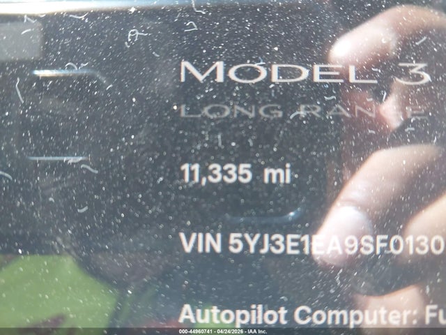 Продажа на аукционе авто 2025 Tesla Model 3 Long Range Rear-wheel Drive/standard Rear-wheel Drive, vin: 5YJ3E1EA9SF013033, номер лота: 44960741