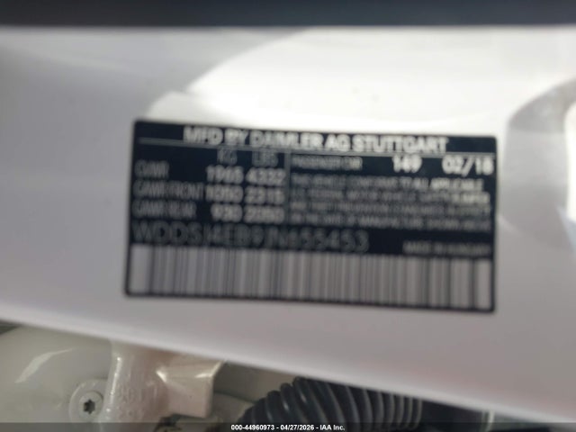 44960973 :رقم المزاد ، WDDSJ4EB9JN655453 vin ، 2018 Mercedes-benz Cla 250 مزاد بيع