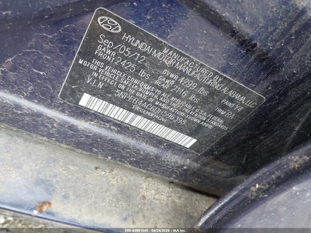 Aukcja sprzedaży 2013 Hyundai Sonata Gls, vin: 5NPEB4AC6DH596398, numer aukcji: 44961040