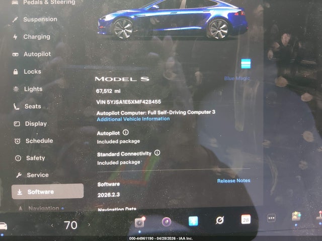 Aukcja sprzedaży 2021 Tesla Model S Long Range Dual Motor All-wheel Drive, vin: 5YJSA1E5XMF428455, numer aukcji: 44961190