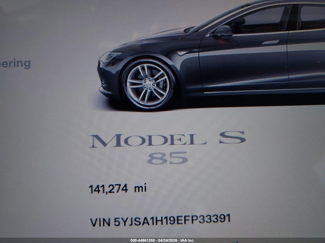 Продаж на аукціоні авто 2014 Tesla Model S P85, vin: 5YJSA1H19EFP33391, номер лоту: 44961258
