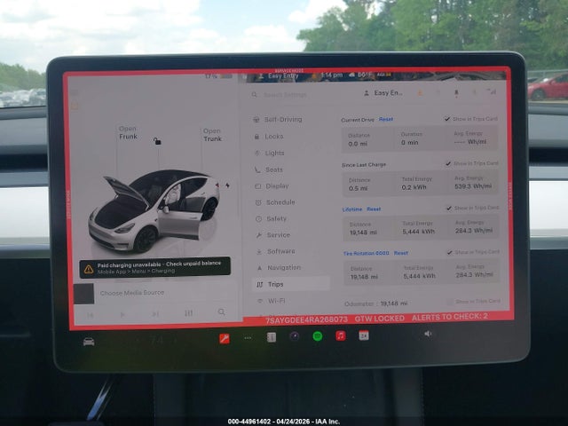 Aukcja sprzedaży 2024 Tesla Model Y Long Range Dual Motor All-wheel Drive, vin: 7SAYGDEE4RA268073, numer aukcji: 44961402