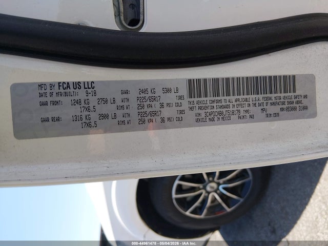 Aukcja sprzedaży 2018 Dodge Journey Se, vin: 3C4PDCAB0JT518179, numer aukcji: 44961478