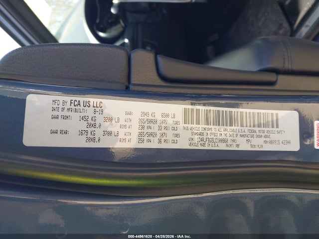 Продажа на аукционе авто 2020 Jeep Grand Cherokee Limited X 4x4, vin: 1C4RJFBG5LC100860, номер лота: 44961620