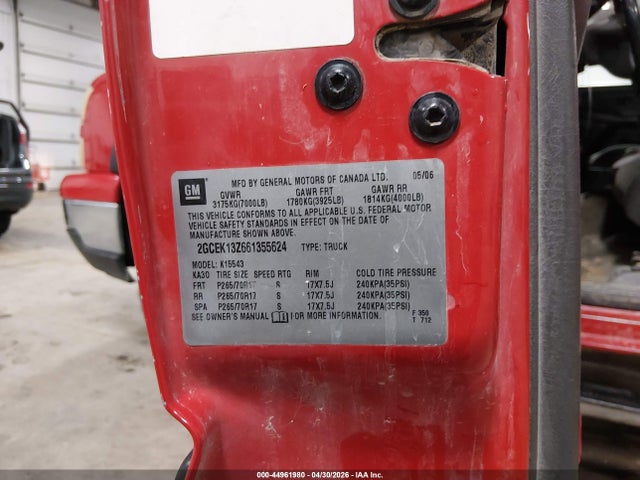 Aukcja sprzedaży 2006 Chevrolet Silverado 1500 Lt1, vin: 2GCEK13Z661355624, numer aukcji: 44961980