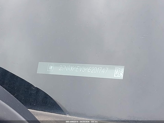 Aukcja sprzedaży 2019 Chevrolet Equinox Lt, vin: 2GNAXKEV3K6201747, numer aukcji: 44962019