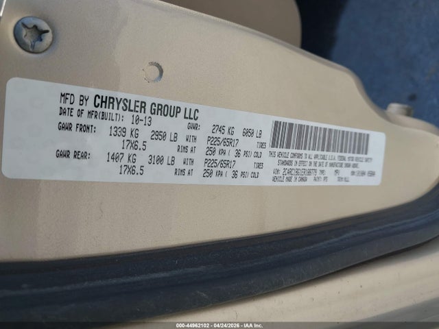 44962102 :رقم المزاد ، 2C4RC1BG1ER188779 vin ، 2014 Chrysler Town & Country Touring مزاد بيع