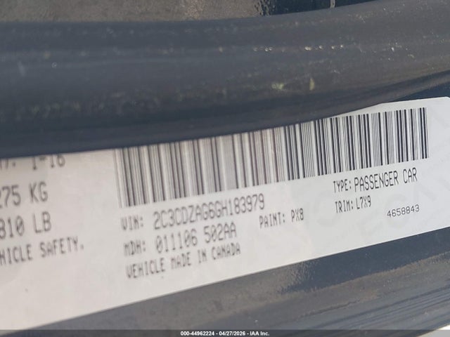 Aukcja sprzedaży 2016 Dodge Challenger Sxt, vin: 2C3CDZAG6GH183979, numer aukcji: 44962224
