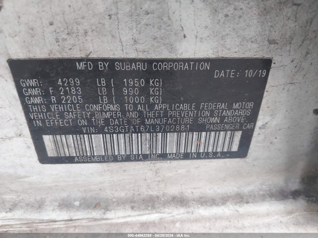 4S3GTAT67L3702881 Subaru Impreza Limited 5-door