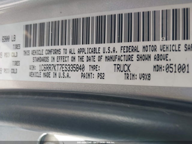Продажа на аукционе авто 2014 Ram 1500 Express, vin: 1C6RR7KT7ES335840, номер лота: 44962340