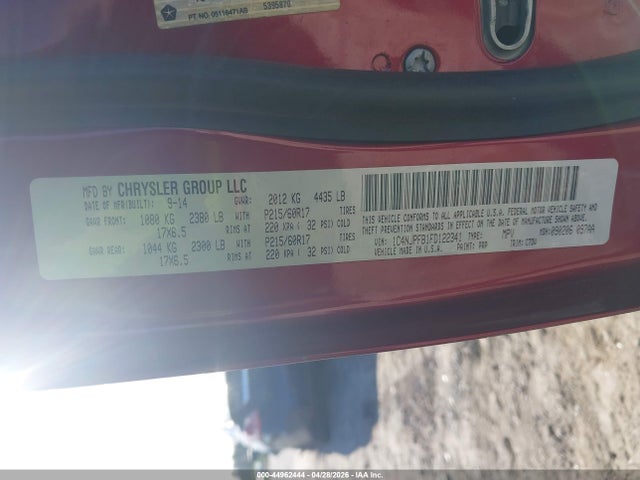 44962444 :رقم المزاد ، 1C4NJPFB1FD122341 vin ، 2015 Jeep Patriot Latitude مزاد بيع