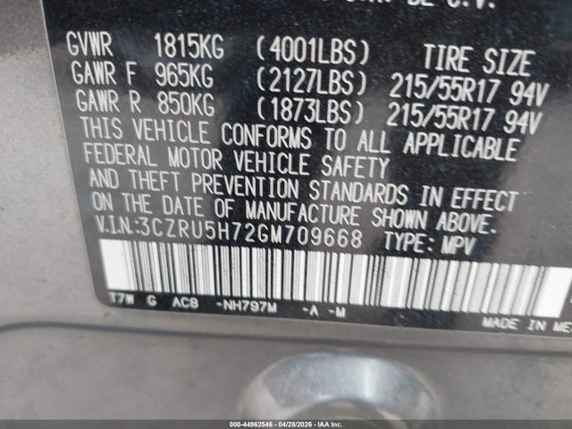 Honda Hr-v Ex-l 2016 3CZRU5H72GM709668 Image 9