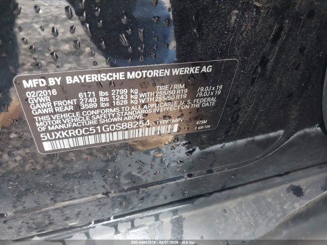 Продажа на аукционе авто 2016 Bmw X5 Xdrive35i, vin: 5UXKR0C51G0S88254, номер лота: 44962578