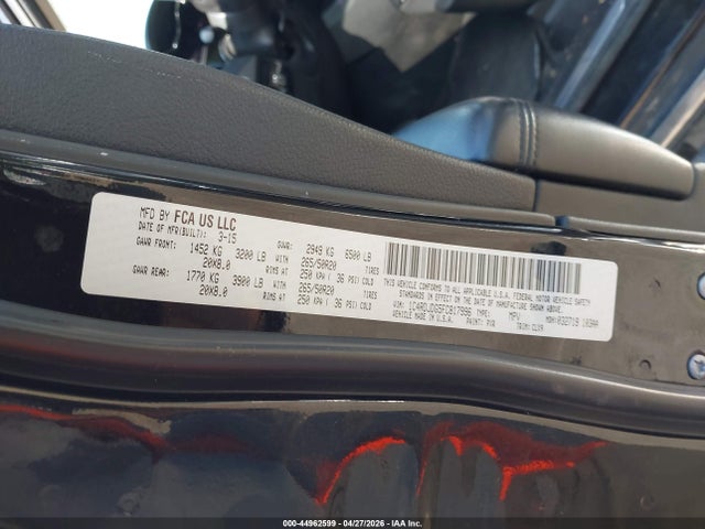 Aukcja sprzedaży 2015 Dodge Durango Limited, vin: 1C4RDJDG5FC817996, numer aukcji: 44962599