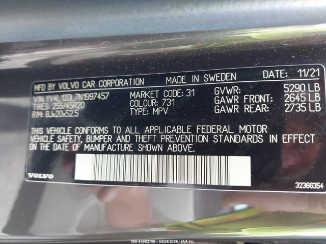 YV4L12DL7N1997457 Volvo Xc60 B5 Inscription