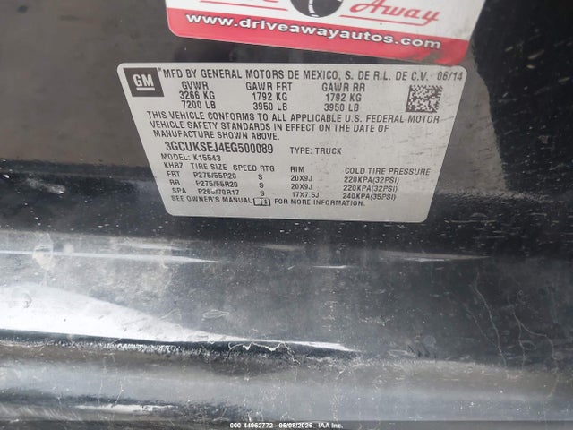 3GCUKSEJ4EG500089 Chevrolet Silverado 1500 2lz