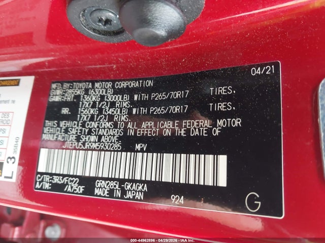 JTEPU5JR9M5930285 Toyota 4runner Trd Off Road