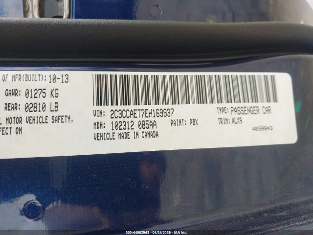 2014 Chrysler 300c მანქანა იყიდება აუქციონზე, vin: 2C3CCAET7EH169937, აუქციონის ნომერი: 44962943