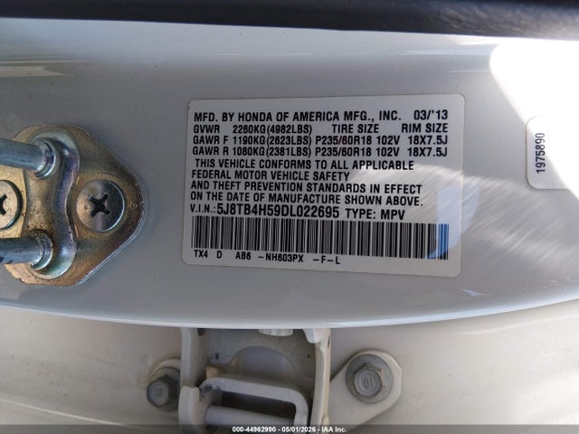 Продажа на аукционе авто 2013 Acura Rdx, vin: 5J8TB4H59DL022695, номер лота: 44962990