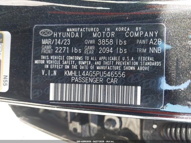 Продажа на аукционе авто 2023 Hyundai Elantra Se, vin: KMHLL4AG5PU546556, номер лота: 44963859